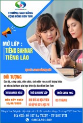 Thông báo mở lớp tiếng Bahnar, tiếng Lào đợt 2 năm 2020